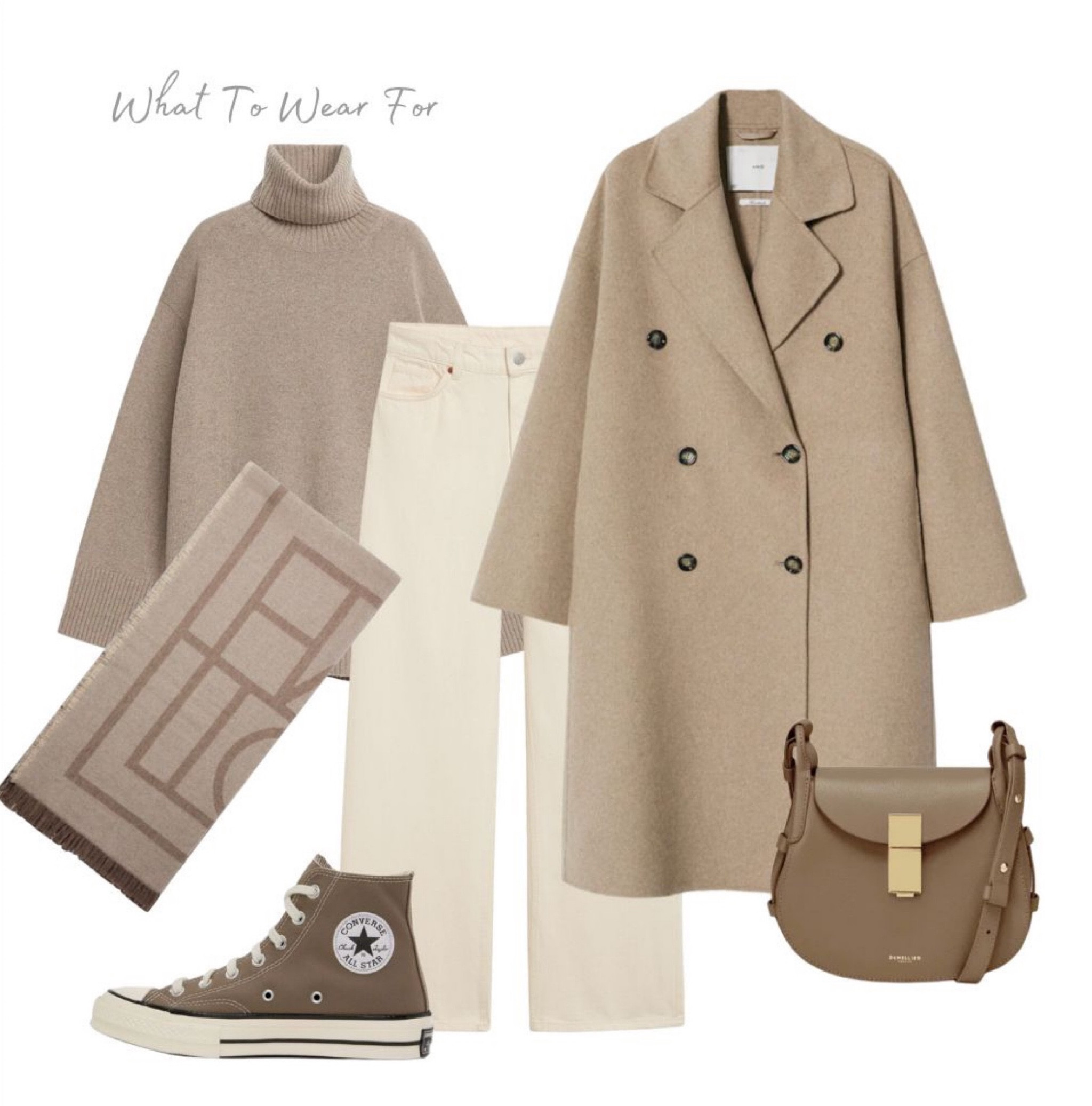Comfy outfit for fall & winter - neutral tones, converse, Toteme scarf, white jeans, beige brown coat, long coat, ootd, fall, pregnancy, maternity, Saturday, Sunday, mango, converse, cos, arket, jcrew 

#LTKstyletip #LTKSeasonal #LTKsalealert