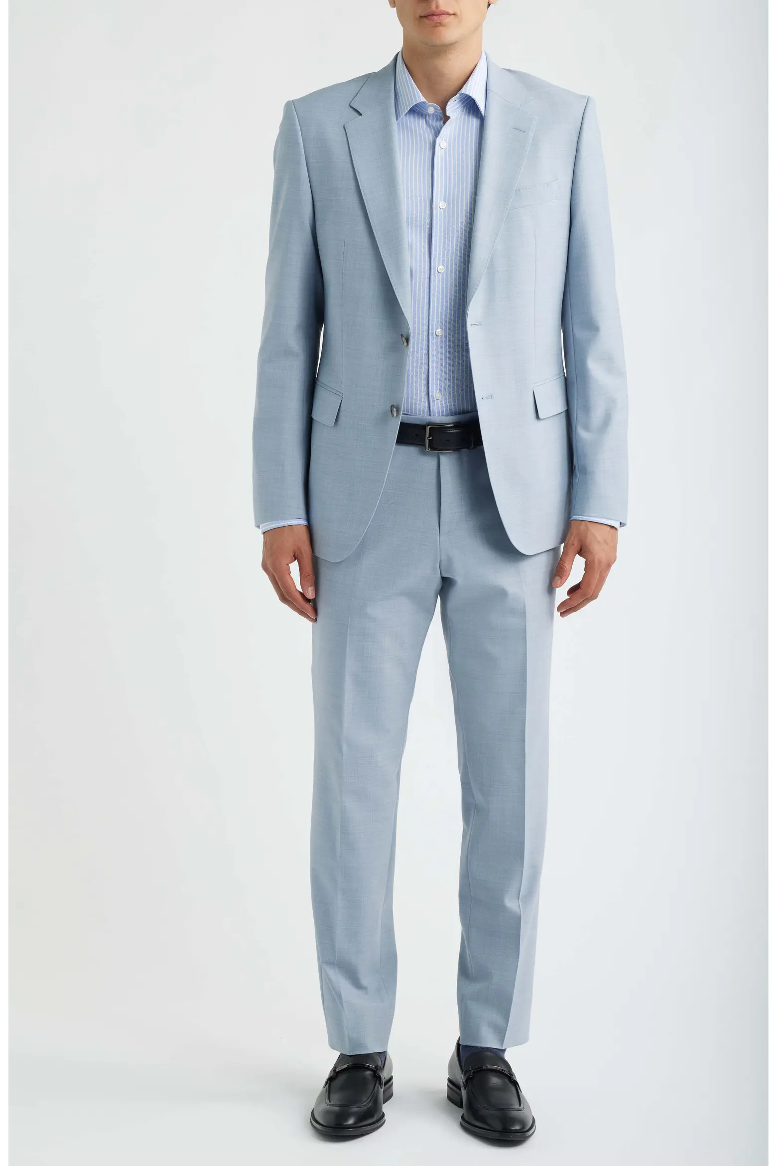 BOSS Huge Slim Fit Light Blue Mélange Suit (Men) | Nordstrom | Nordstrom