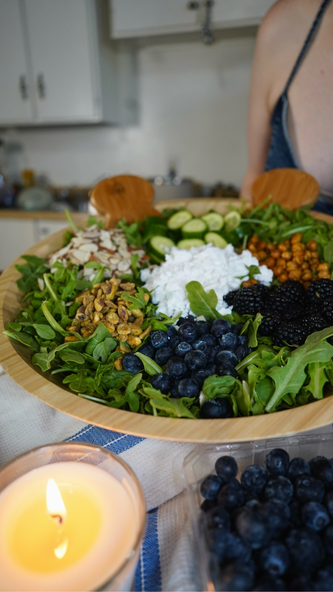 Grab this huge salad bowl and mixing fork set linked below to make a delicious berry, feta and crunchy chickpea salad! The salad recipe I’m sharing is perfect for hot summer days and just in time for Amazon Prime day deals!  Tagged is the carbonated blood orange juice that goes perfectly with it. 

#LTKHome #LTKSaleAlert
