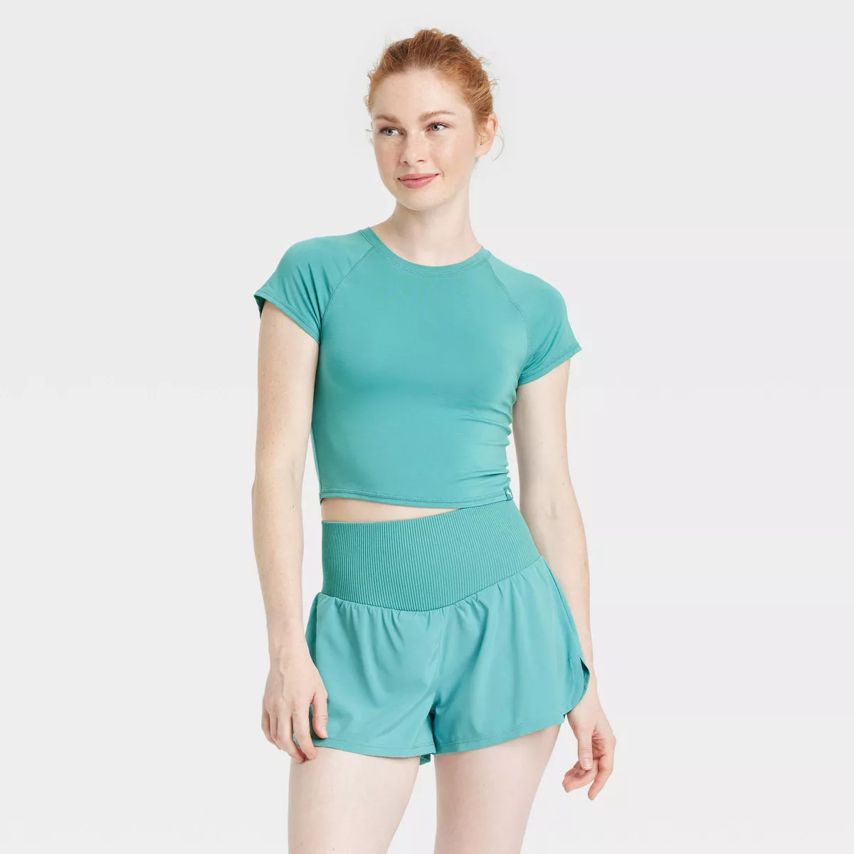 Women's Knit Cropped Short Sleeve Top - JoyLab™ | Target