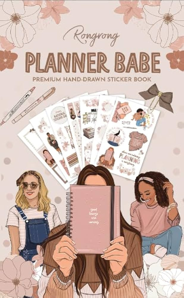 Rongrong Planner Babe Sticker Book for Planners, Calendars, Journals – Aesthetic Premium Qualit... | Amazon (US)