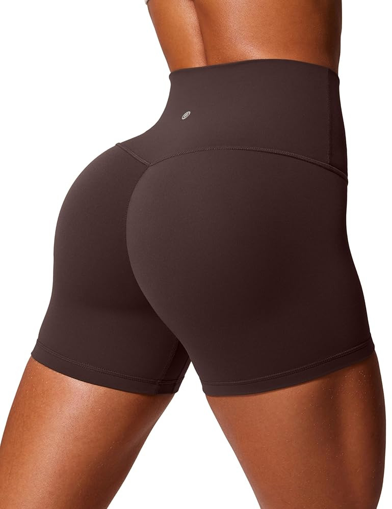 CRZ YOGA Secretsculpt Womens Butterlift High Waist Scrunch Butt Biker Shorts 4 Inches - No Front ... | Amazon (US)