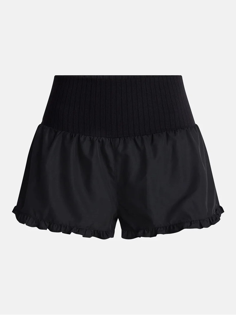 No Boundaries Ruffle Hem Shorts, 2" Inseam, Women's XXS-XXL | Walmart (US)