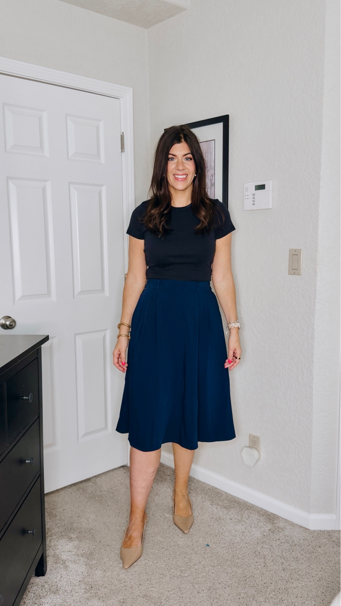 In a medium skirt


#LTKWorkwear #LTKTall #LTKMidsize