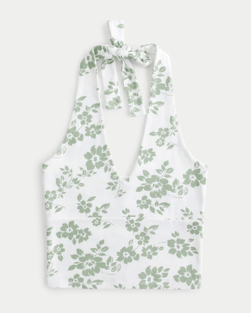 V-Neck Halter Top | Hollister (US)