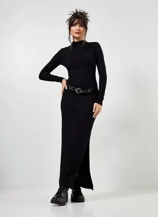 Vestido Longo Preto Com Costas Abertas | Dafiti (BR)