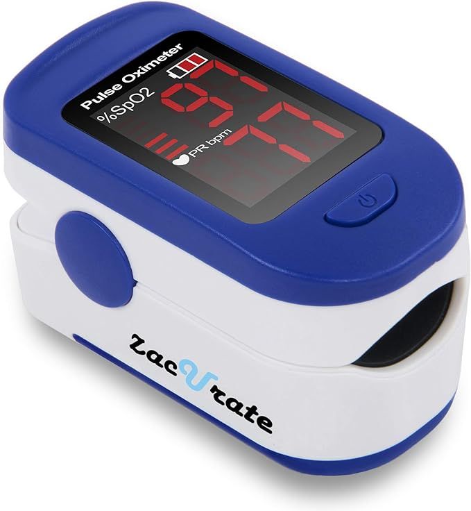 Zacurate 500BL Fingertip Pulse Oximeter Blood Oxygen Saturation Monitor with Batteries and Lanyar... | Amazon (US)