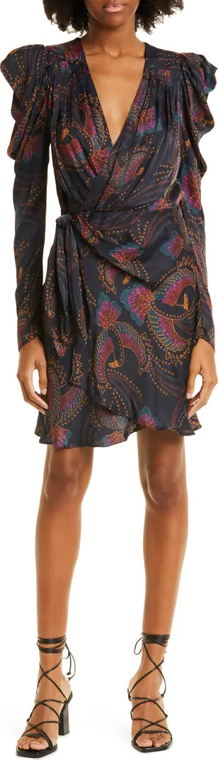 Toucans Long Sleeve Wrap Dress | Nordstrom