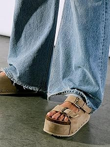 KaroNairy Studded Cork Platform Sandals For Women Slippers Clogs Platform Slip On Sandals Dual Bu... | Amazon (US)