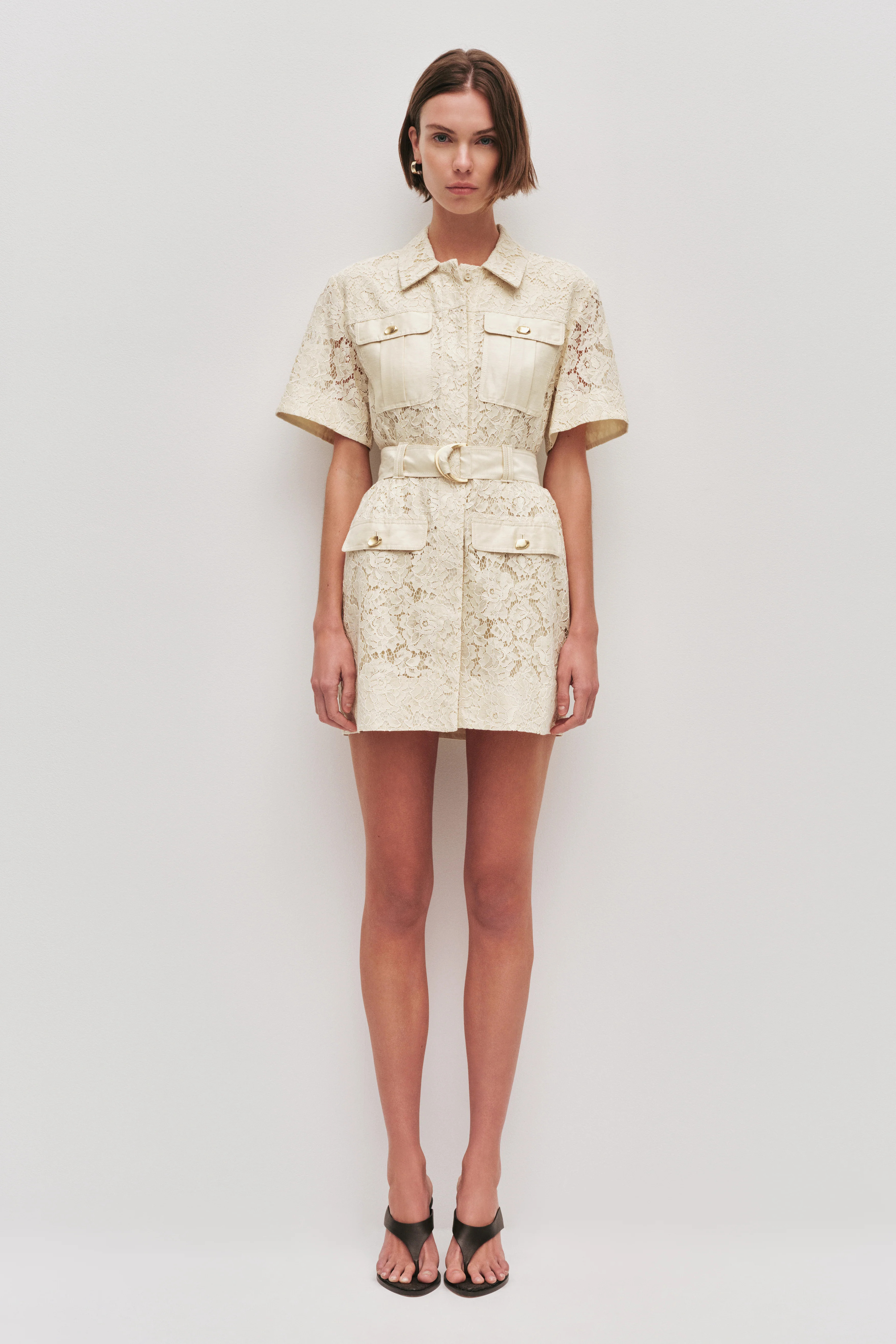 Mystic Lace Mini Shirt Dress | aje. (US, UK, Europe, ROW)