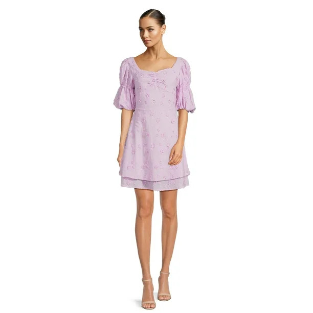 Label Rail x CheapChicFinds Women's Tiered Mini Bow Back Dress | Walmart (US)