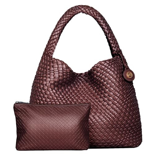 PS PETITE SIMONE Woven Tote Bag for Women Large Woven Purse Woven Leather Handbags Braided Purse ... | Amazon (US)