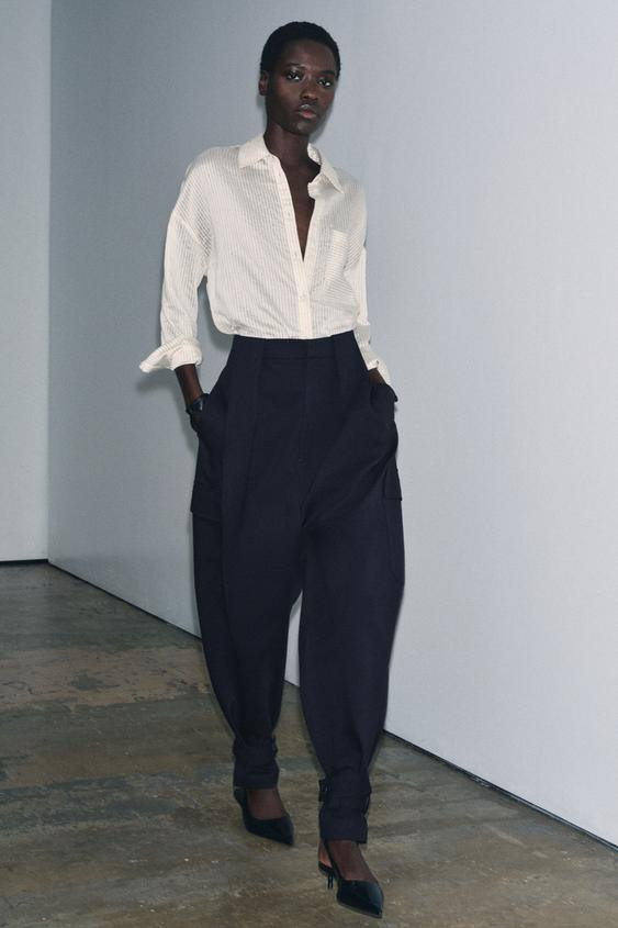 ZW COLLECTION LIMITED EDITION PLEATED CARGO PANTS | Zara US
