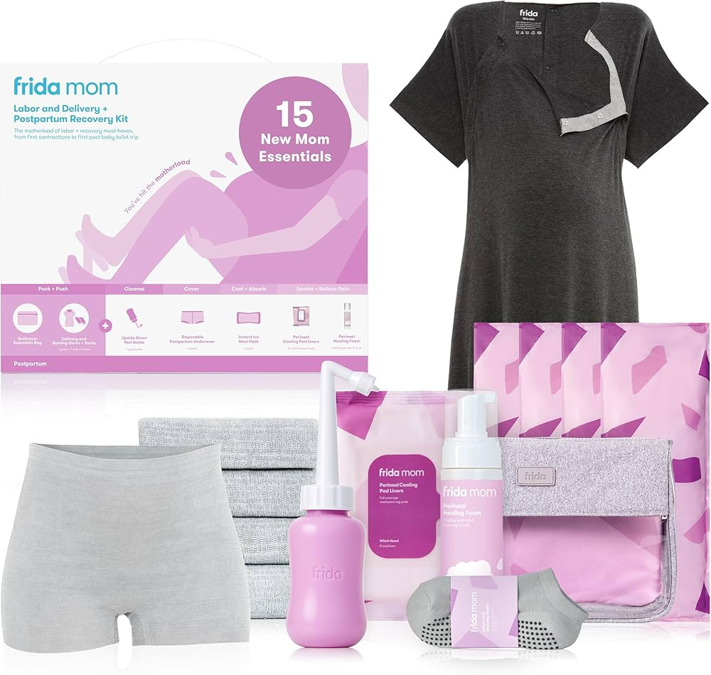 Frida Mom 15pc Labor & Postpartum Kit Gift Set for Baby Showers & Mom to Be | Amazon (US)