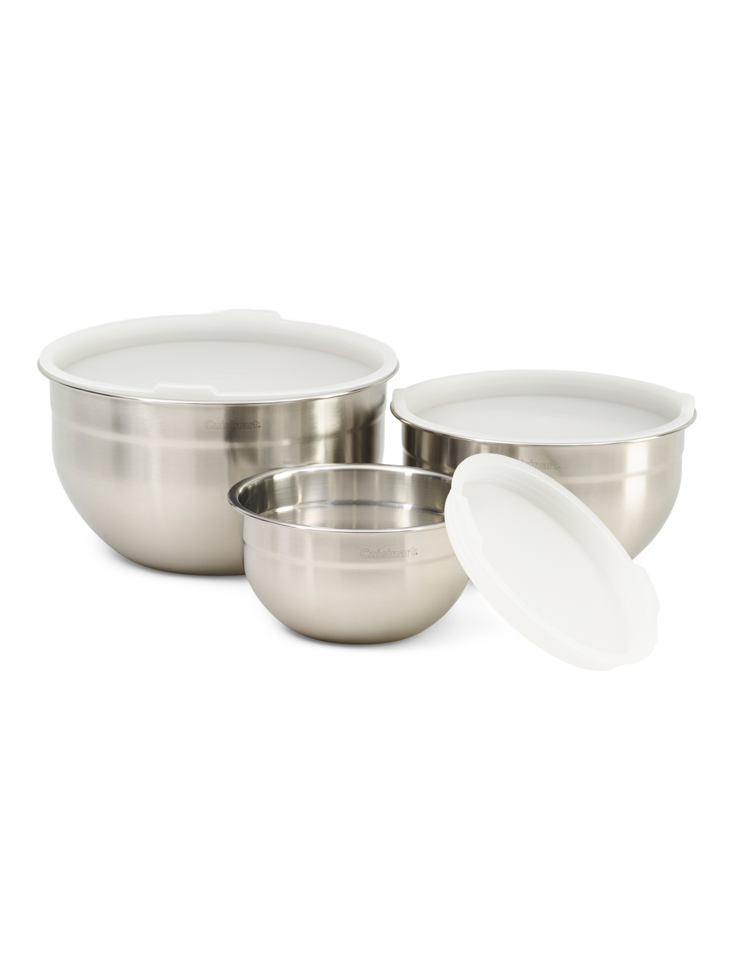 3pc Stainless Steel Mixing Bowl Set With Covers | Kitchen & Dining Room | Marshalls | Marshalls