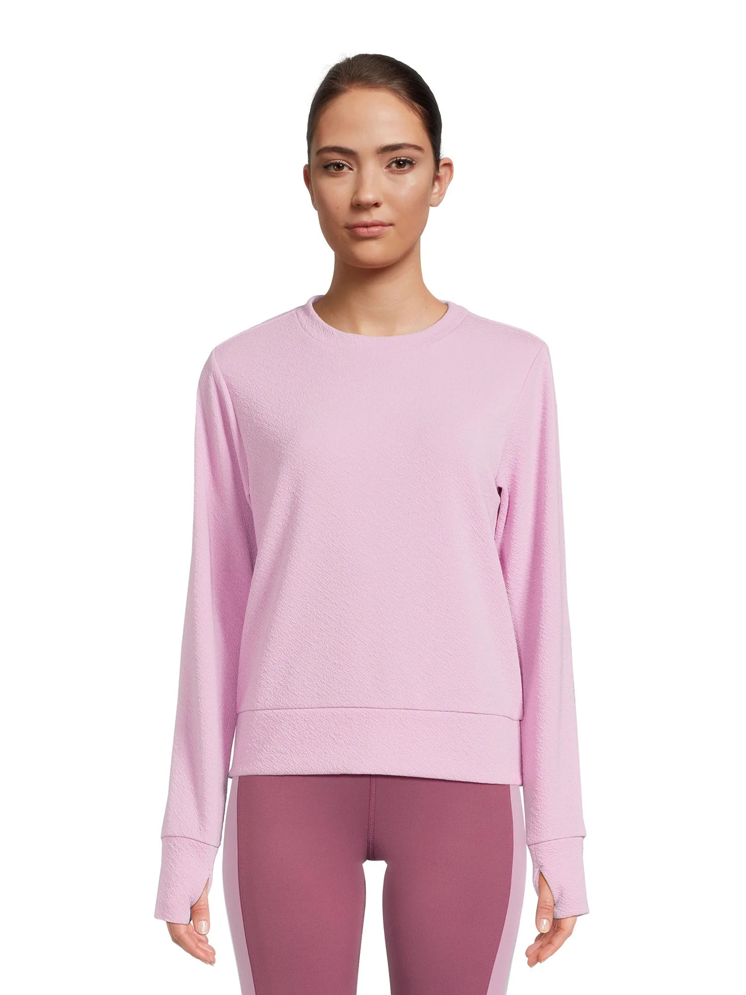 Avia Women's Textured Tee (T-Shirts) with Long Sleeves, Sizes XS-XXXL - Walmart.com | Walmart (US)