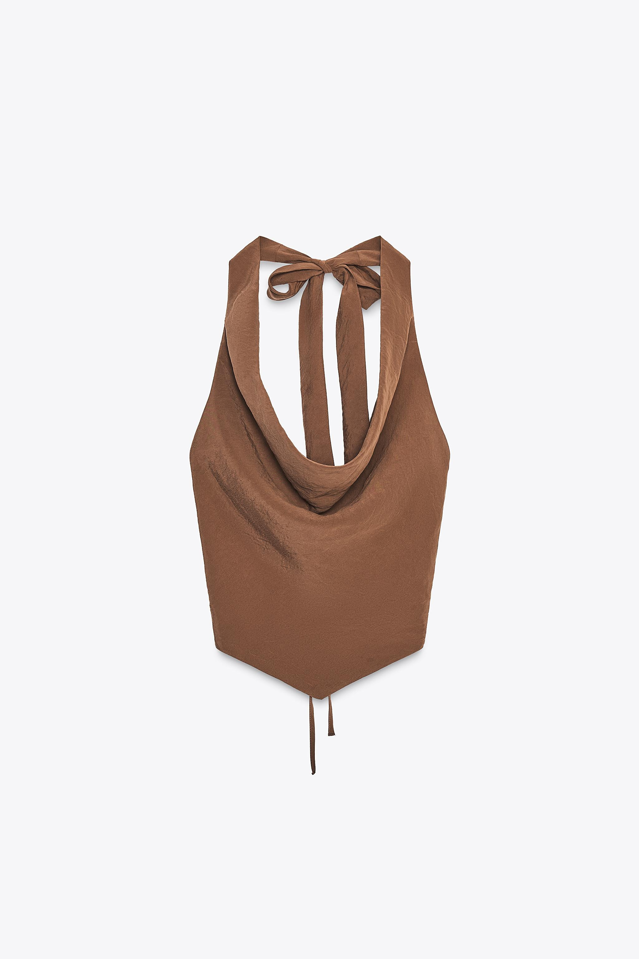 FLOWY DRAPED HALTER TOP | Zara US