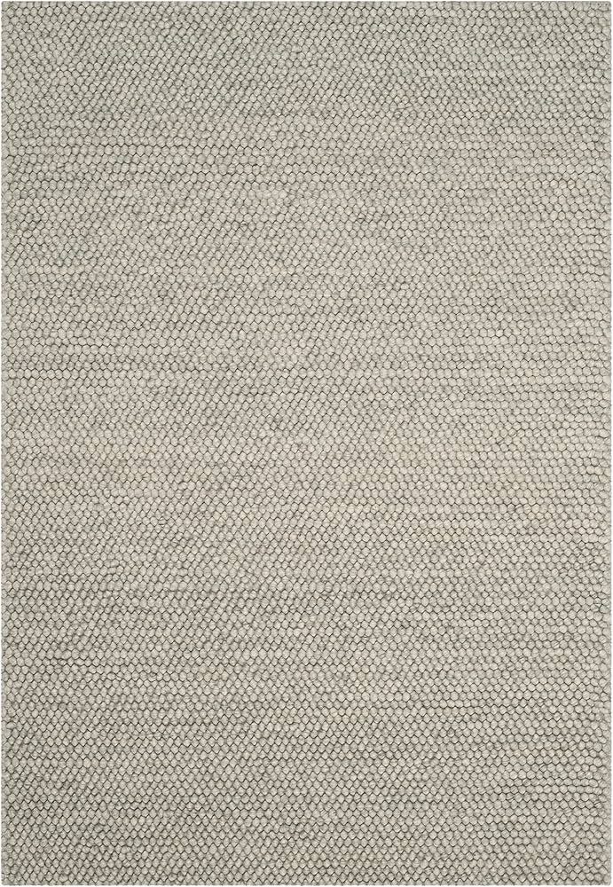 SAFAVIEH Natura Collection Accent Rug - 2'3" x 4', Silver, Handmade Wool, Ideal for High Traffic ... | Amazon (US)