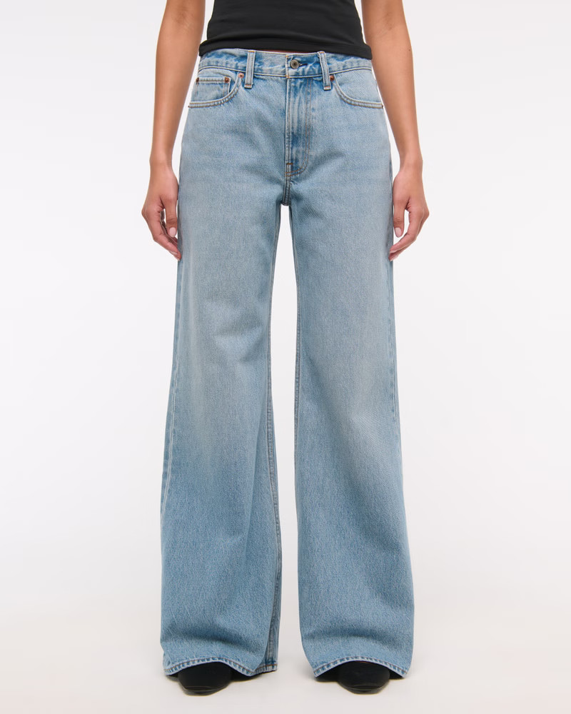 Mid Rise Baggy Bootcut Jean | Abercrombie & Fitch (US)