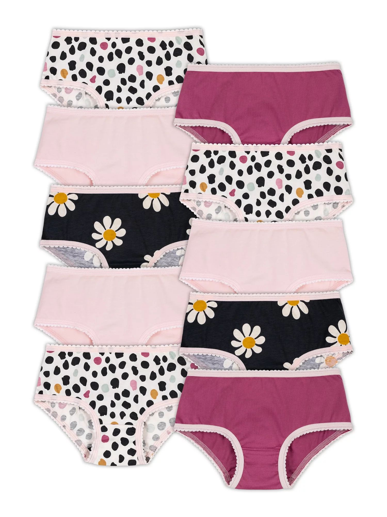 Little Star Organic Toddler Girl Brief Underwear Panties,10PK, Sizes 2T-5T | Walmart (US)