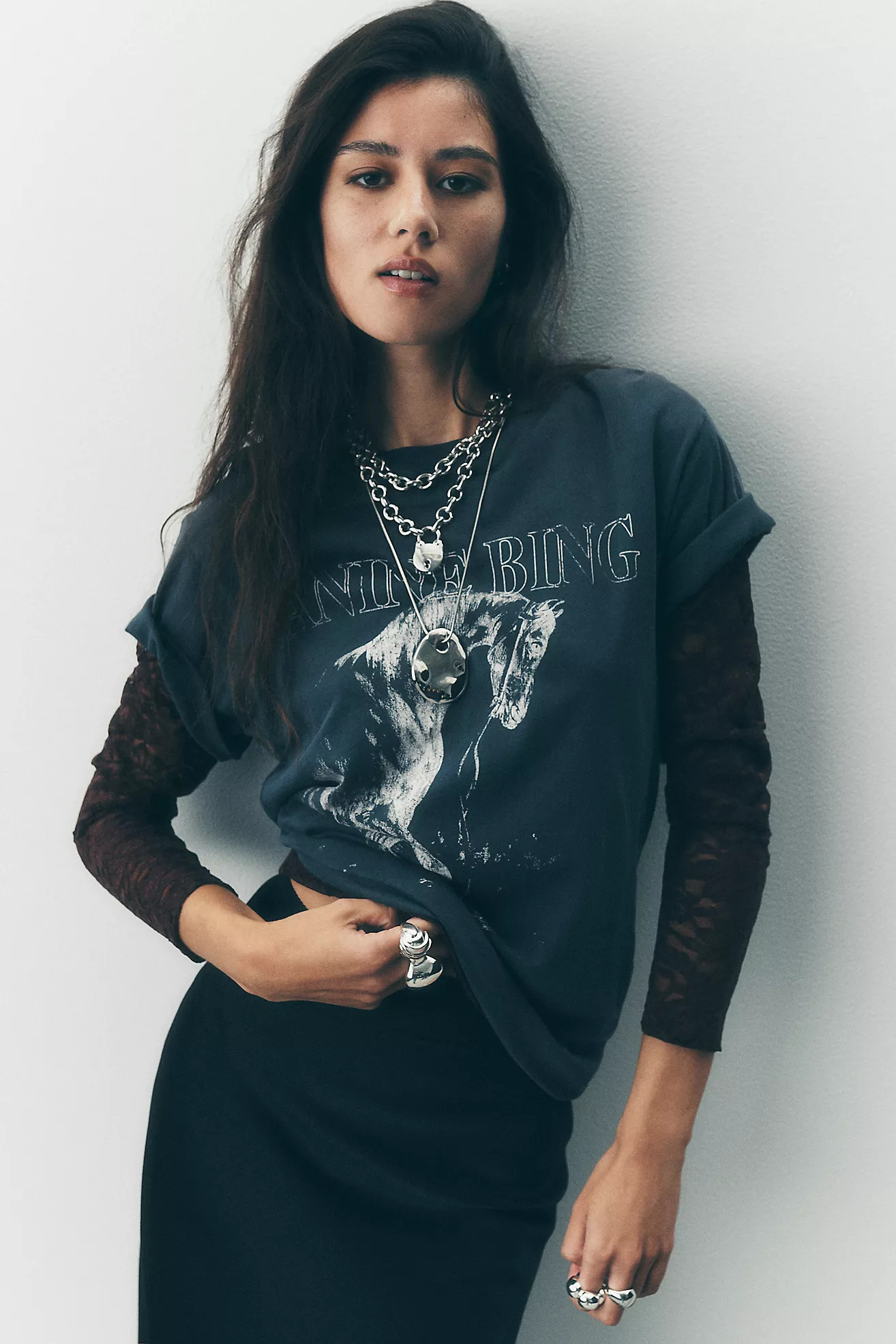Anine Bing Lili Horse Graphic Tee | Anthropologie (US)