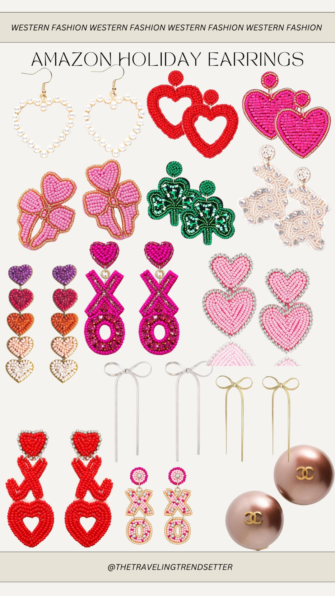 Amazon fashion women’s accessories, earrings , st pattys dst , Easter , Valentine’s Day , valentines , galentines day , bows , Chanel , gift ideas 

#LTKStyleTip #LTKSeasonal #LTKFindsUnder50