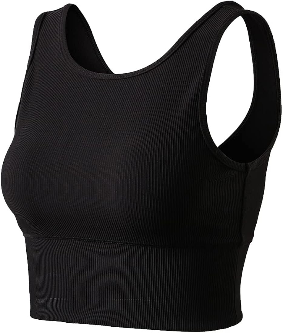 Workout Crop Tank Tops for Women Solid Comfort Sleeveless Shirts for Casual Sports Fitness Yoga R... | Amazon (US)
