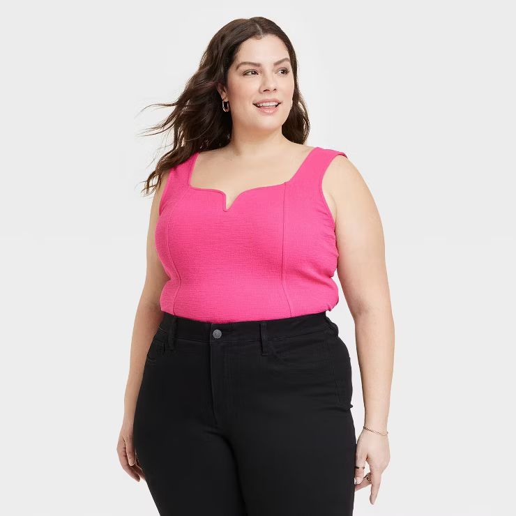 Women's Corset Slim Fit Tank Top - Ava & Viv™ | Target