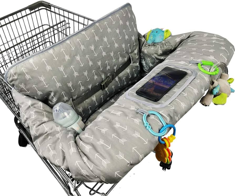 ICOPUCA Shopping Cart Cover for Baby boy Girl, Anti Slip Design, Cotton High Chair Cover, Machine... | Amazon (US)