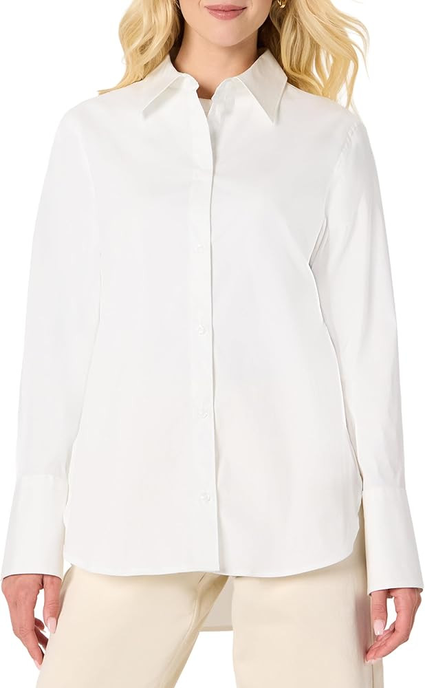 Amazon Essentials (Demi's Pick Women's Oversized-Fit Cotton Stretch Poplin Button-Down Dress Shir... | Amazon (US)