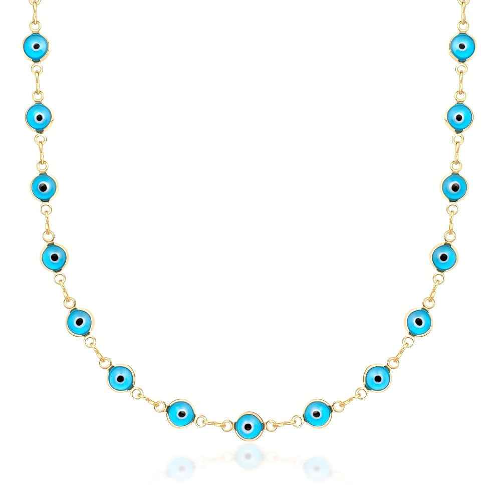 Barzel 18K Gold Plated Evil Eye Necklace - Made In Brazil | Amazon (US)