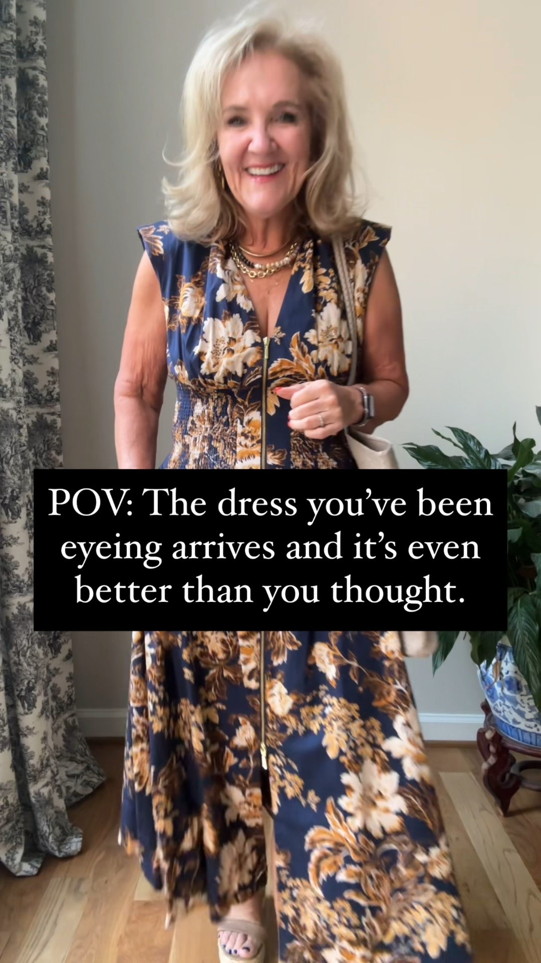 Anthropologie dress size medium it’s the prettiest floral. Wear on its own now and later layered. 
Quince silk blouse size large 
Quince sweater size medium 
White tee size 1.0 Chicos 
Boots I size up 1/2

#LTKautumn #LTKOver40 #LTKStyleTip