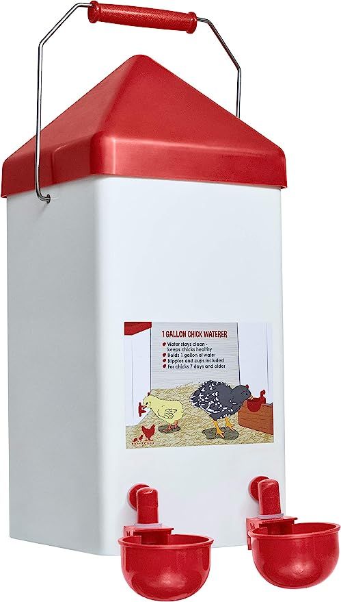 Small Cage Waterer- 1 Gallon Capacity for Chicks/Quails/Pigeons/Gamebirds | Amazon (US)