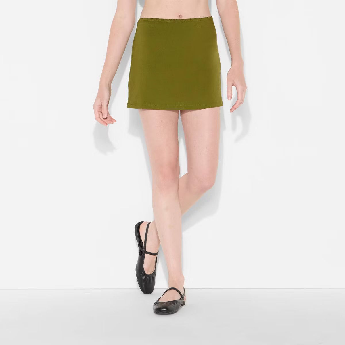 Women's High-Rise A-Line Skort - Wild Fable™ Olive Green L | Target