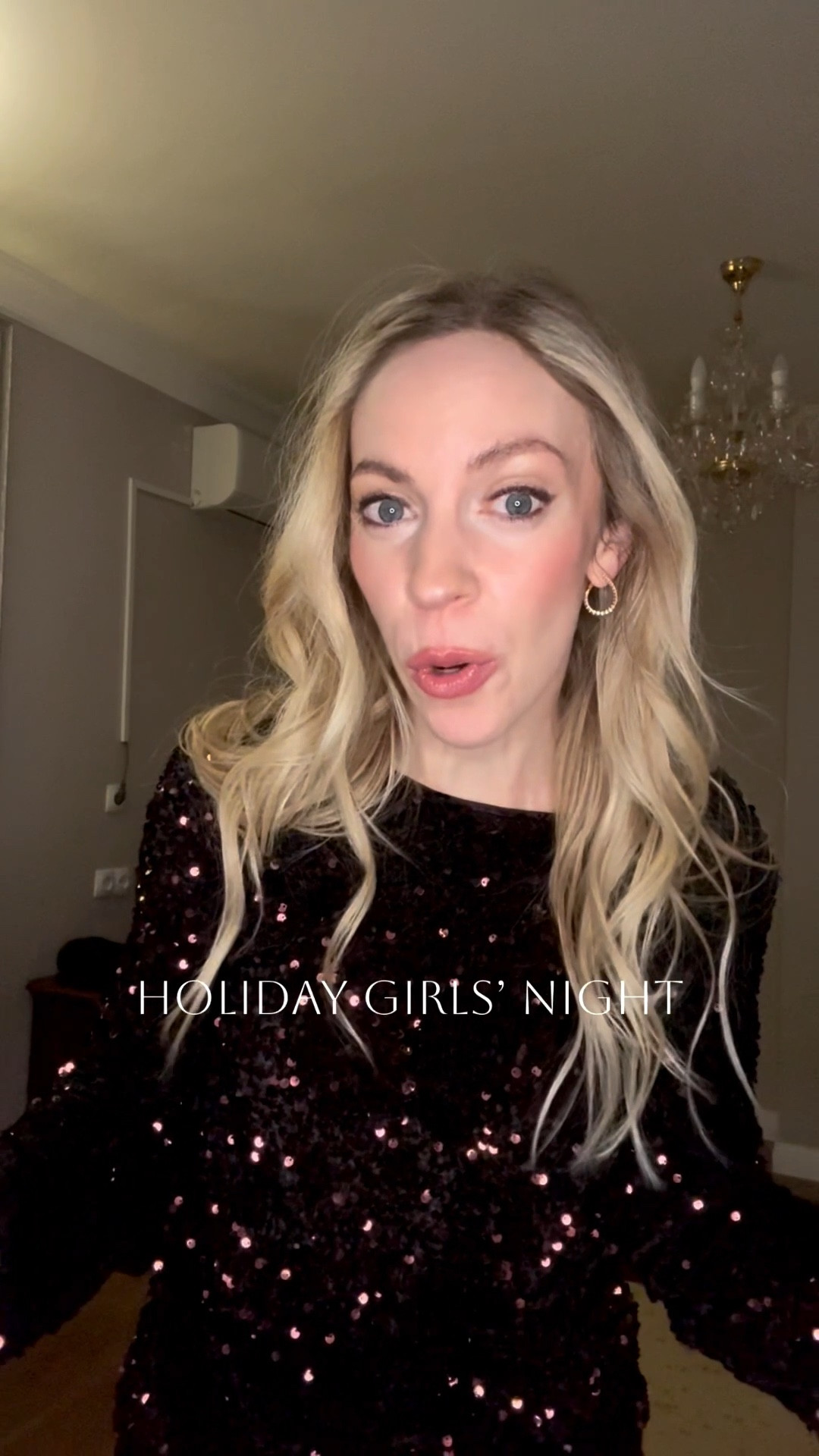 Holiday cozy chic outfit for girls’ night - this sequin top is under $40! Paired it with chocolate brown velvet pants 

#LTKgrwm #LTKFindsUnder50 #LTKHoliday