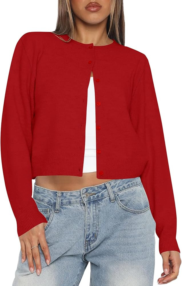 Kistore Cropped Cardigan Sweaters for Women Lightweight Knit Clothes 2026 | Amazon (US)