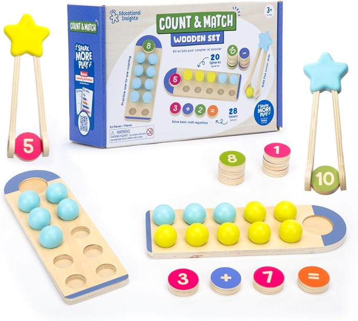 Educational Insights Count & Match Wooden Set | Amazon (US)