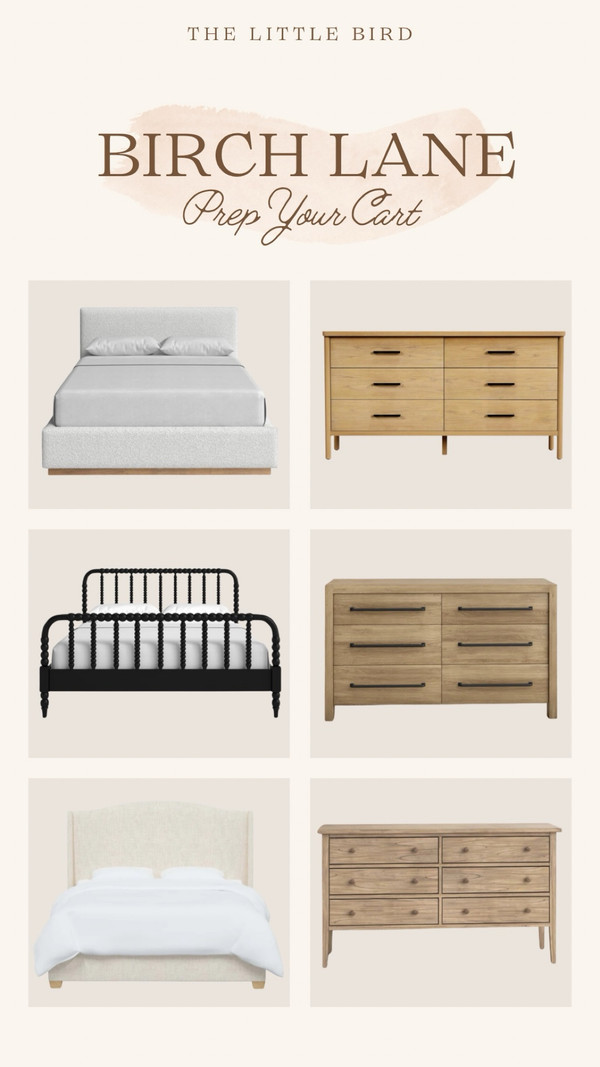 Beautiful organic modern bed/dresser combos from Birch Lane’s Biggest Sale on the…