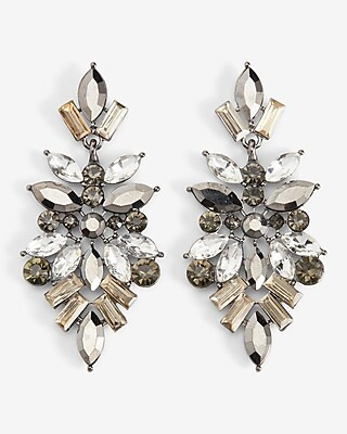 Embellished Stone Chandelier Earrings | Express