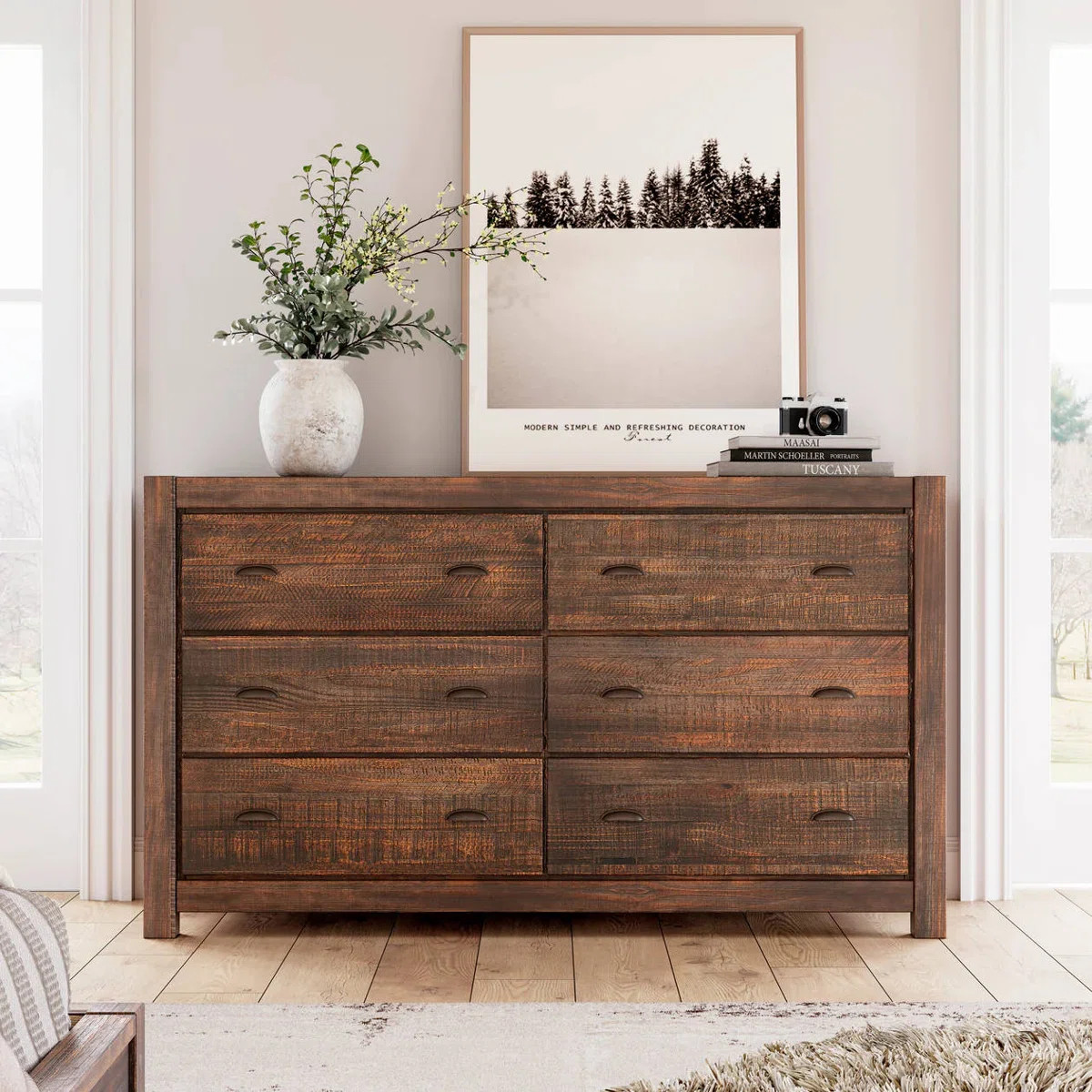Montauk Solid Wood 59.5'' W 6 - Drawer Dresser | Wayfair North America