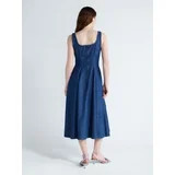 Free Assembly Womans Sleeveless Square Neck Paneled Midi Dress Size-XS-XXL | Walmart (US)