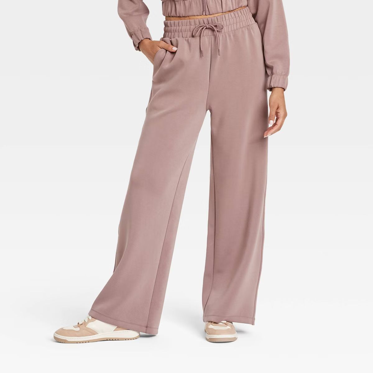 Women's Airy Sleek High-Rise Wide Leg Sweatpants - All In Motion™ | Target