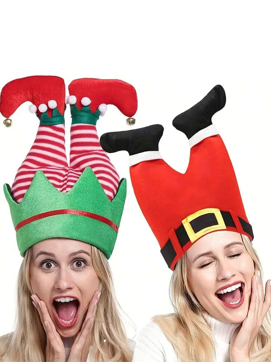 1pc Christmas Woolen Hat, Party Hat, Elf Pants, Christmas Hat, Christmas Party Accessories, Chris... | SHEIN