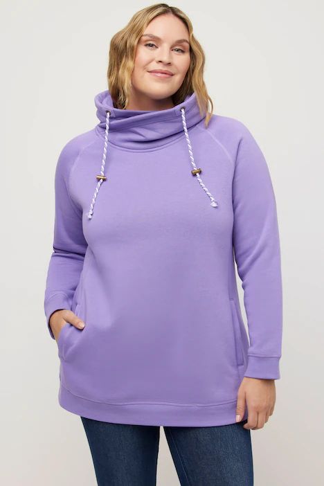 Drawstring Collar Long Sleeve Sweatshirt | all Sweatshirts | Sweatshirts | Ulla Popken