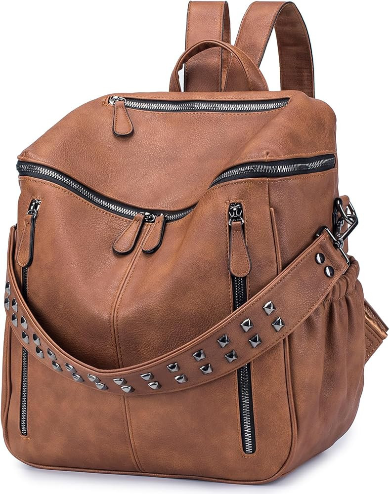 Women Backpack Purse Fashion Leather Large Ladies Shoulder Bags Travel Backpack Purse for Women | Amazon (US)