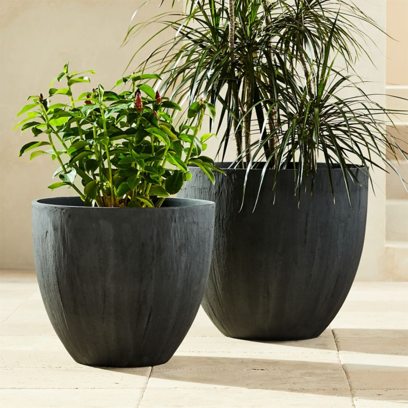 Castino Charcoal Planters | CB2 | CB2