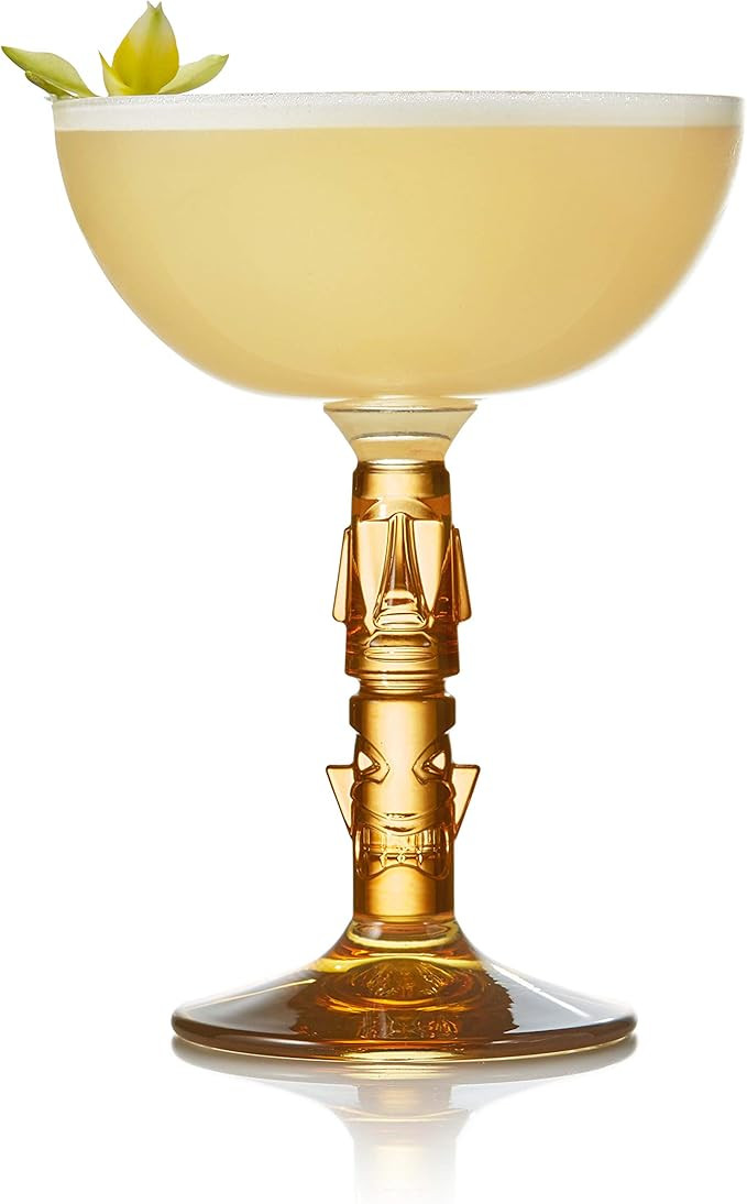Libbey, Set of 4 Cocktail Glasses, Tiki Amber Stem Coupe (8.5 oz) | Amazon (US)