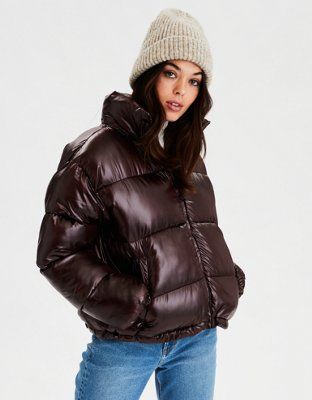AE Shiny Puffer Jacket | American Eagle Outfitters (US & CA)