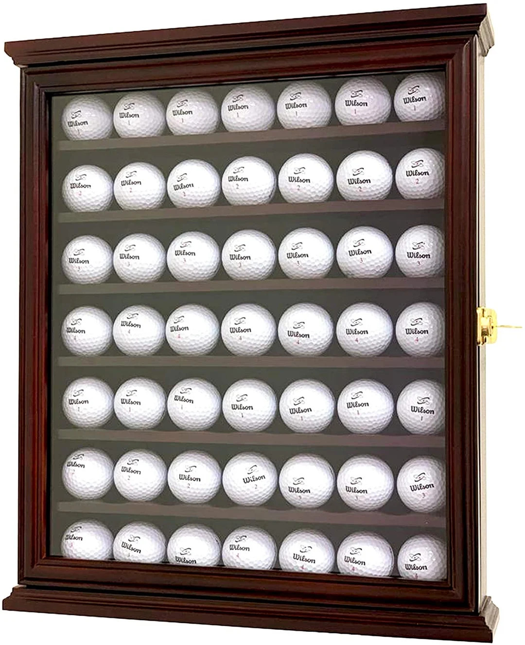DECOMIL Solid Wood Golf Ball Display Case Cabinet Wall Rack Holder UV Protection With & Without L... | Etsy (US)