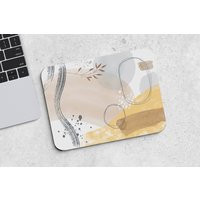 Beige Abstract Mousepad Modern Office Decor Desk Mar Accessories Aesthetic Gift For Coworker Boss Mb251 | Etsy (US)